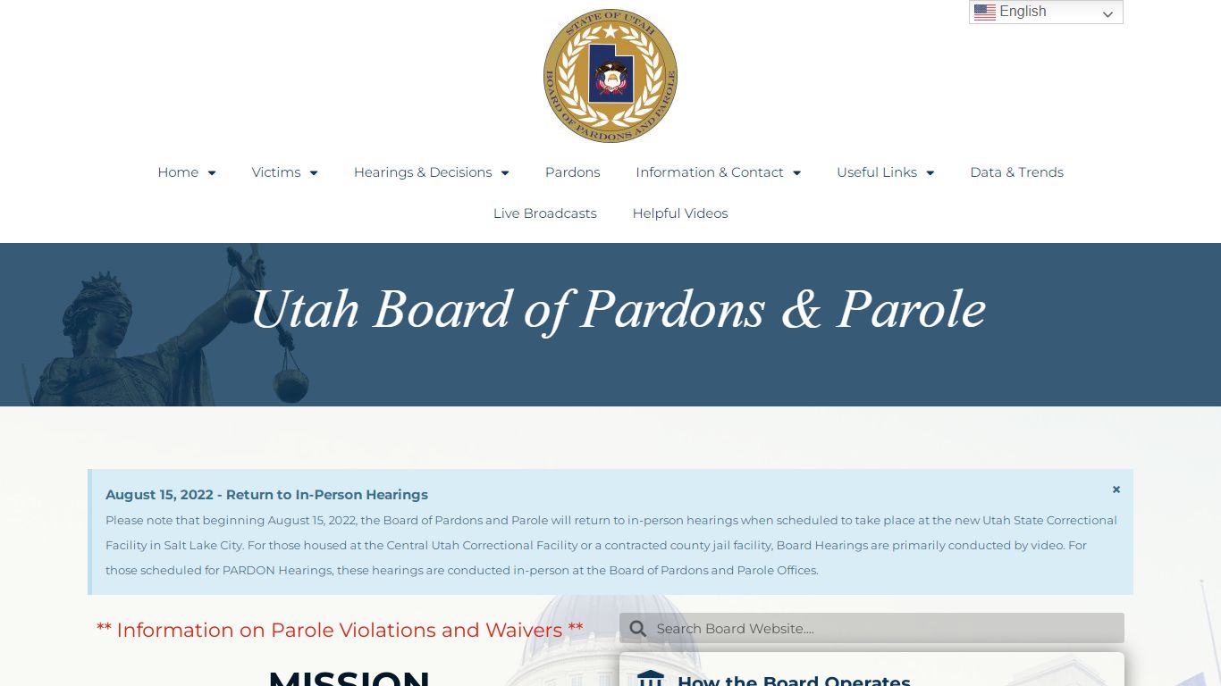 Utah Board of Pardons & Parole – Official Website for the Utah Board of ...